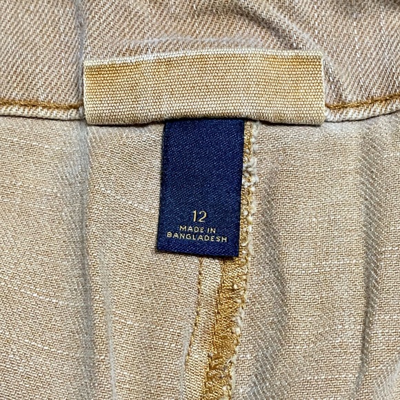 Umbrella Style Baggy Tan Denim Jean Pants, Size 12 - Picture 6 of 8